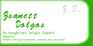 zsanett dolgos business card